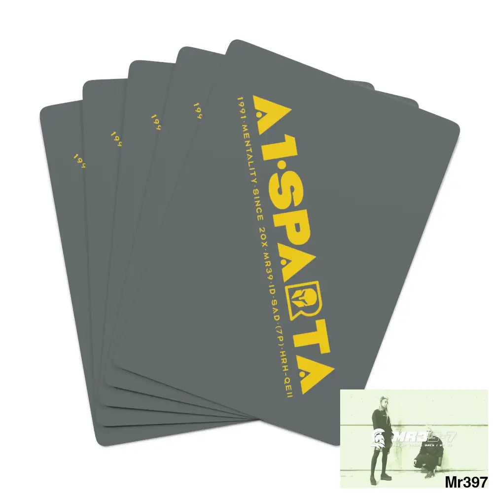 A1- Sparta Custom Poker Cards 2.47’’ x 3.47’’ / White / Semi Glossy Paper products