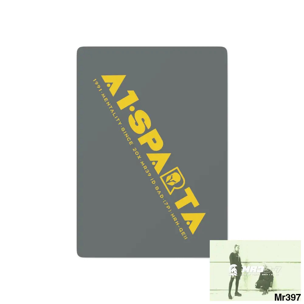 A1- Sparta Custom Poker Cards 2.47’’ x 3.47’’ / White / Semi Glossy Paper products