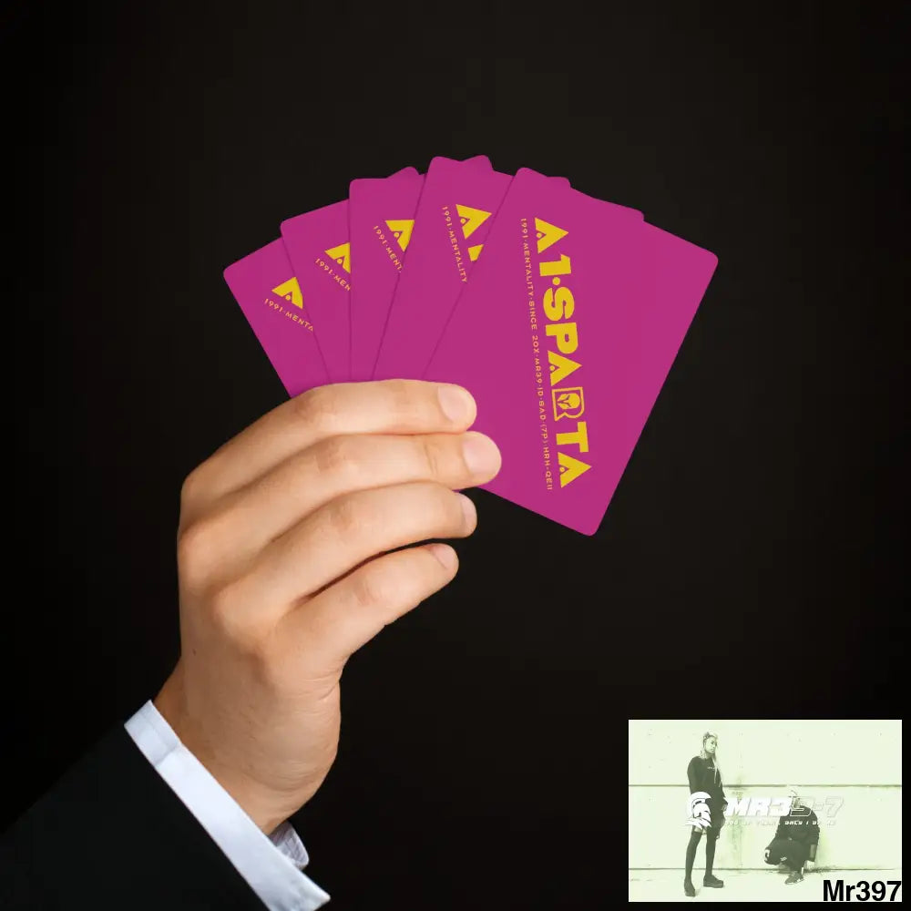 A1-Sparta Custom Poker Cards 2.47’’ x 3.47’’ / White / Semi Glossy Paper products