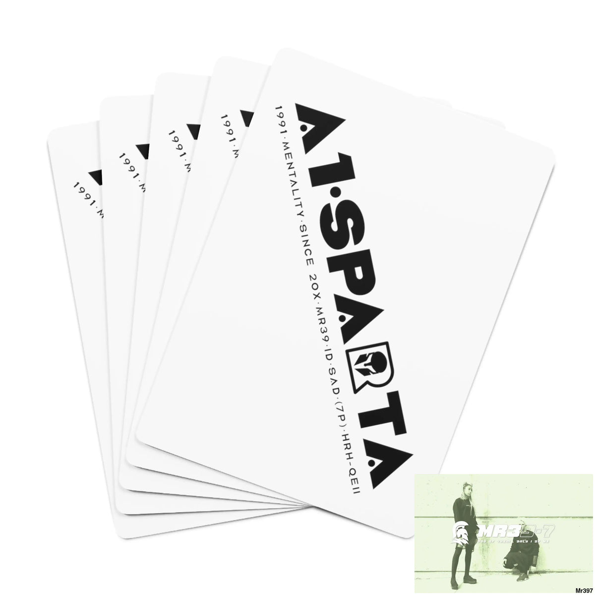 A1.Sparta Custom Poker Cards 2.47’’ x 3.47’’ / White / Semi Glossy Paper products