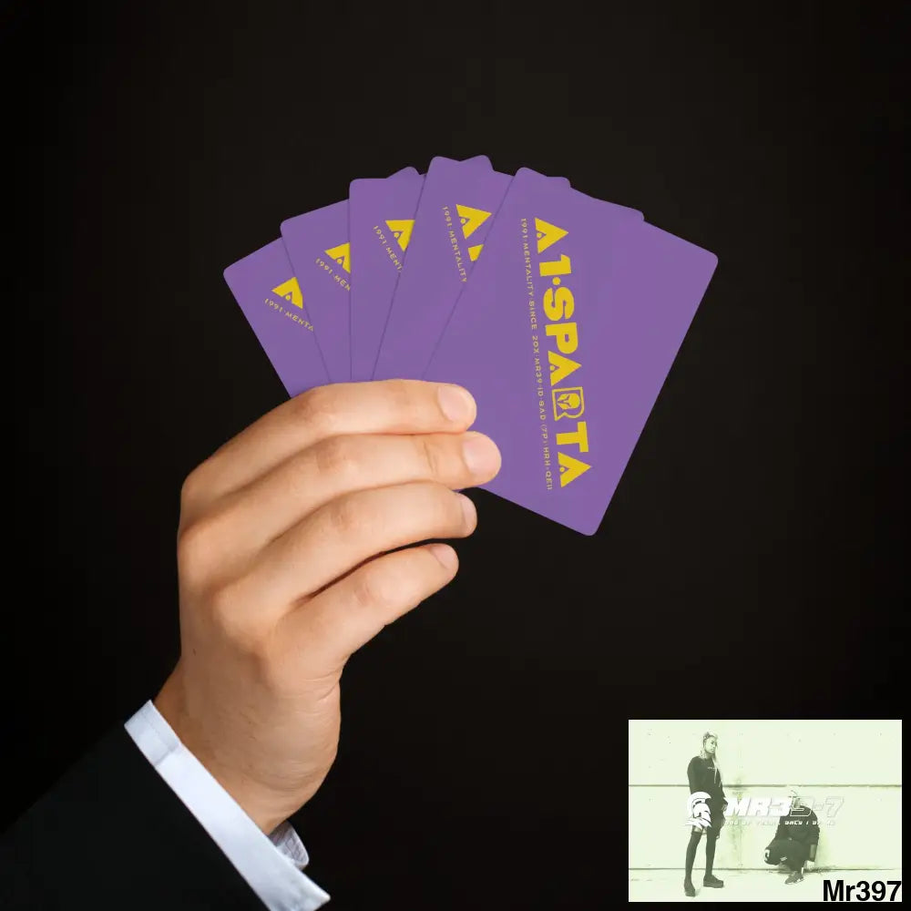 A1-Sparta Custom Poker Cards 2.47’’ x 3.47’’ / White / Semi Glossy Paper products