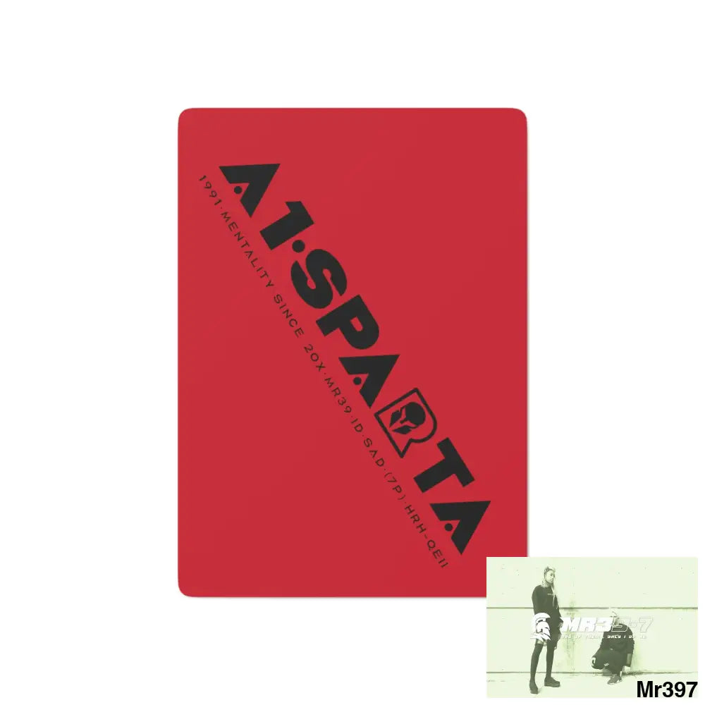 A1.Sparta Custom Poker Cards 2.47’’ x 3.47’’ / White / Semi Glossy Paper products