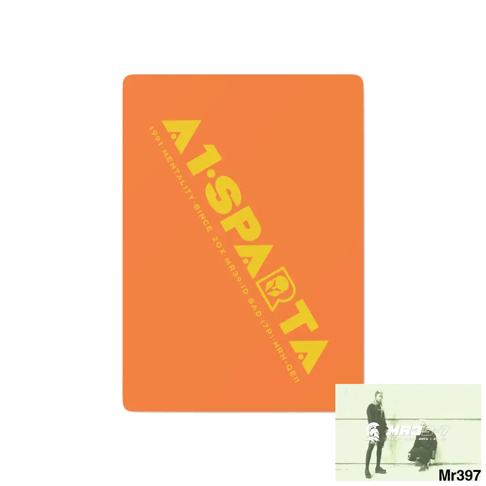 A1-Sparta Custom Poker Cards 2.47’’ x 3.47’’ / White / Semi Glossy Paper products