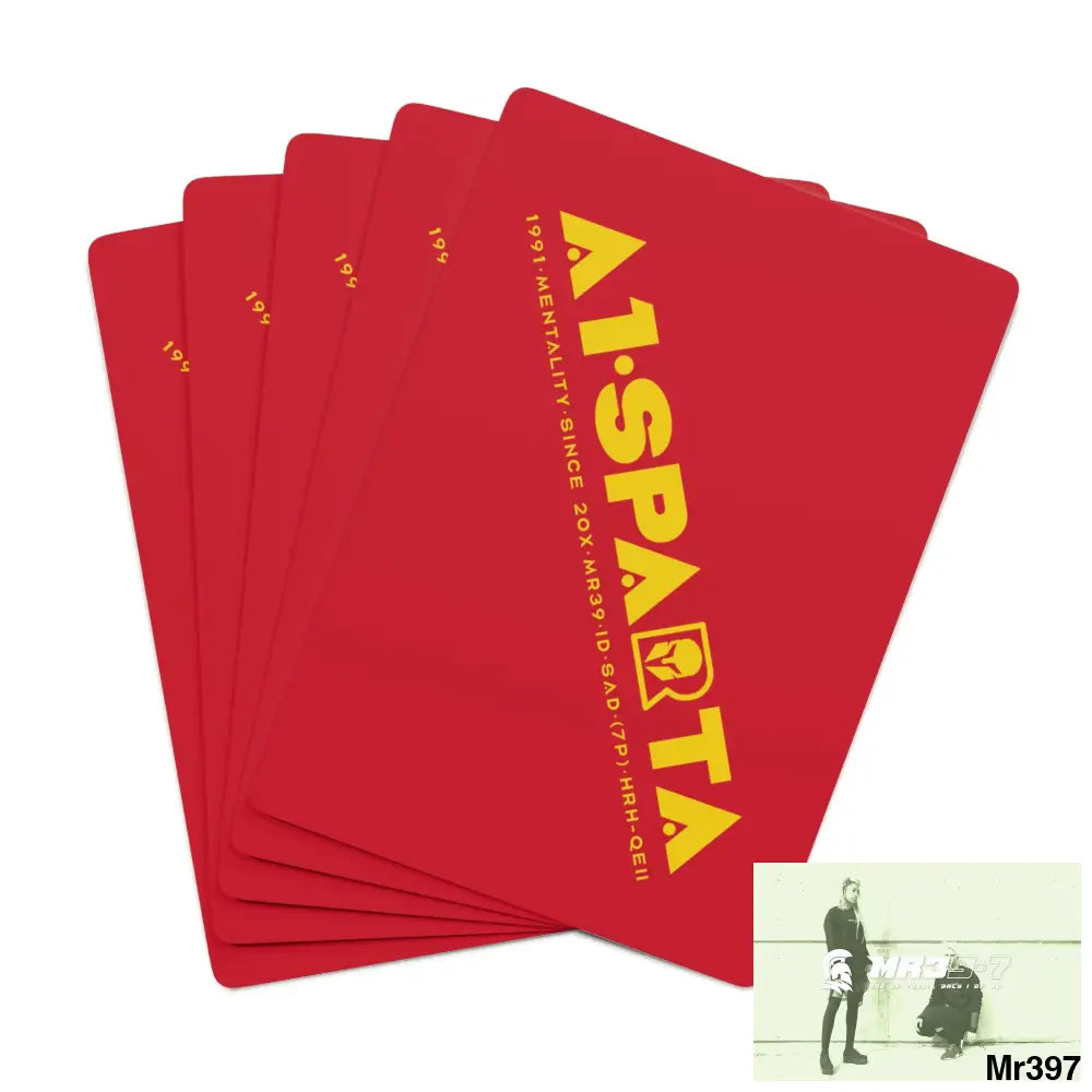 A1- Sparta Custom Poker Cards 2.47’’ x 3.47’’ / White / Semi Glossy Paper products