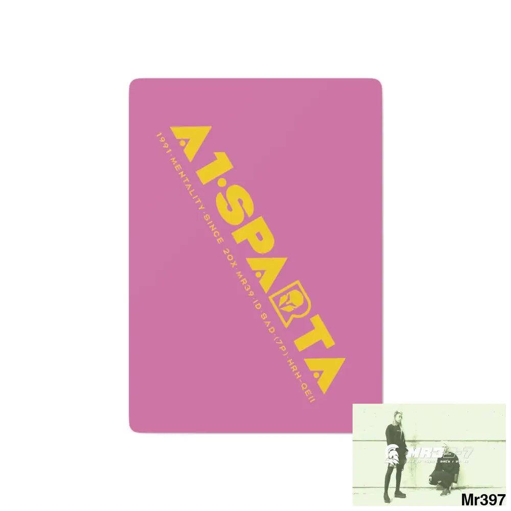 A1-Sparta Custom Poker Cards 2.47’’ x 3.47’’ / White / Semi Glossy Paper products