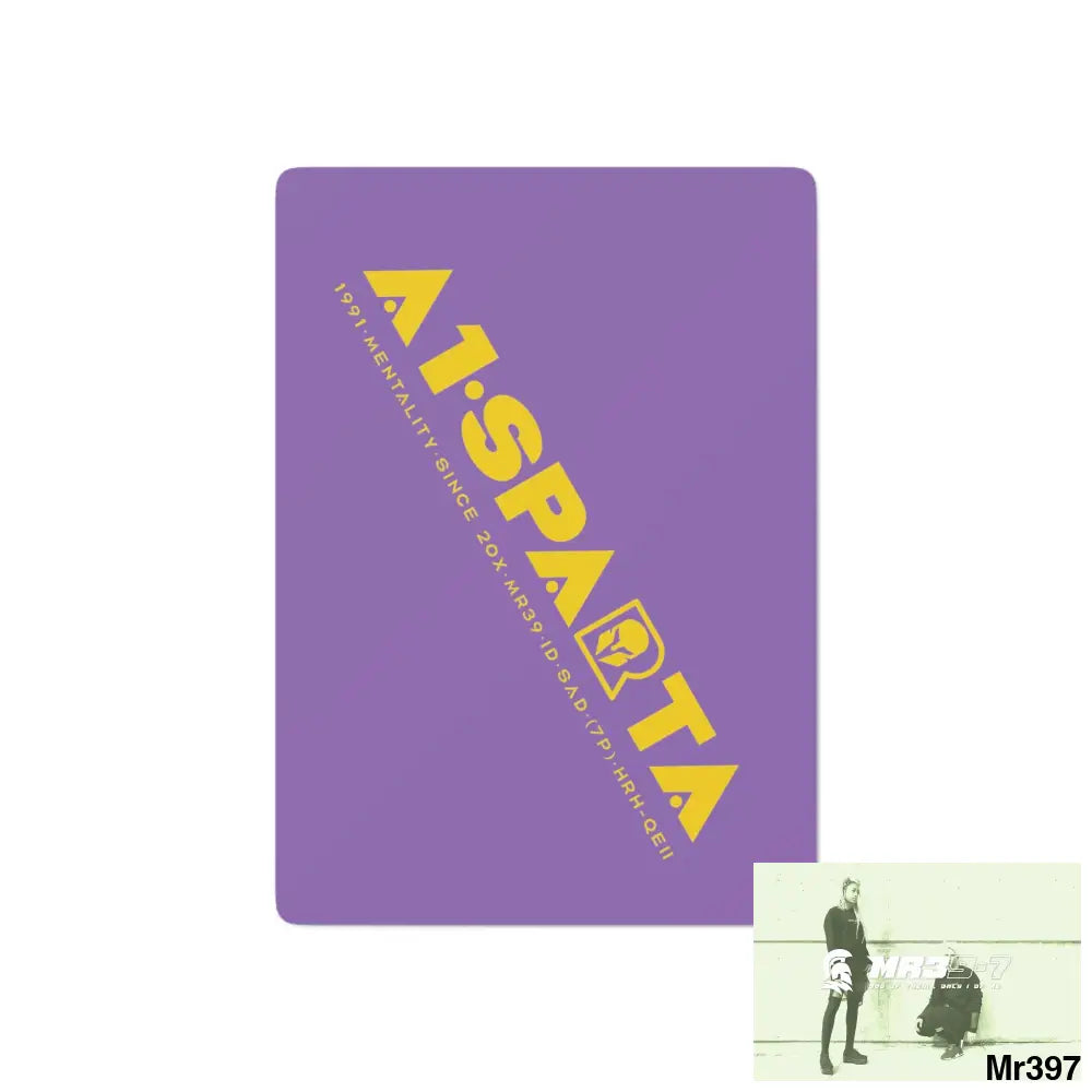 A1-Sparta Custom Poker Cards 2.47’’ x 3.47’’ / White / Semi Glossy Paper products