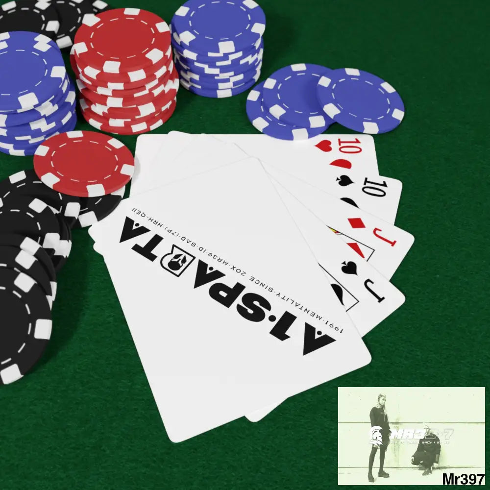 A1.Sparta Custom Poker Cards 2.47’’ x 3.47’’ / White / Semi Glossy Paper products