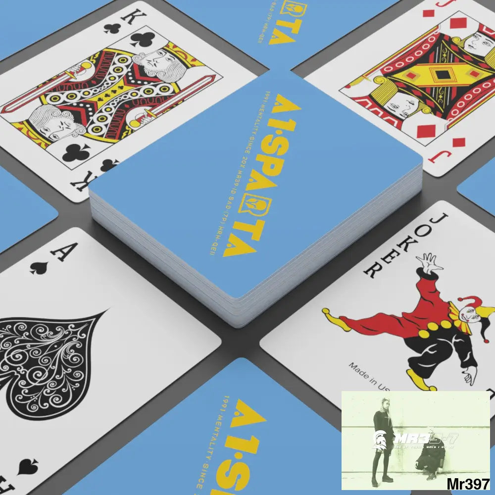 A1-Sparta Custom Poker Cards 2.47’’ x 3.47’’ / White / Semi Glossy Paper products