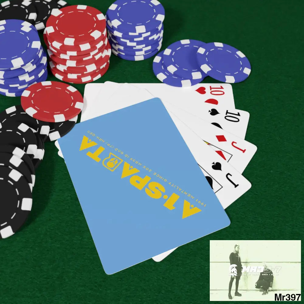 A1-Sparta Custom Poker Cards 2.47’’ x 3.47’’ / White / Semi Glossy Paper products