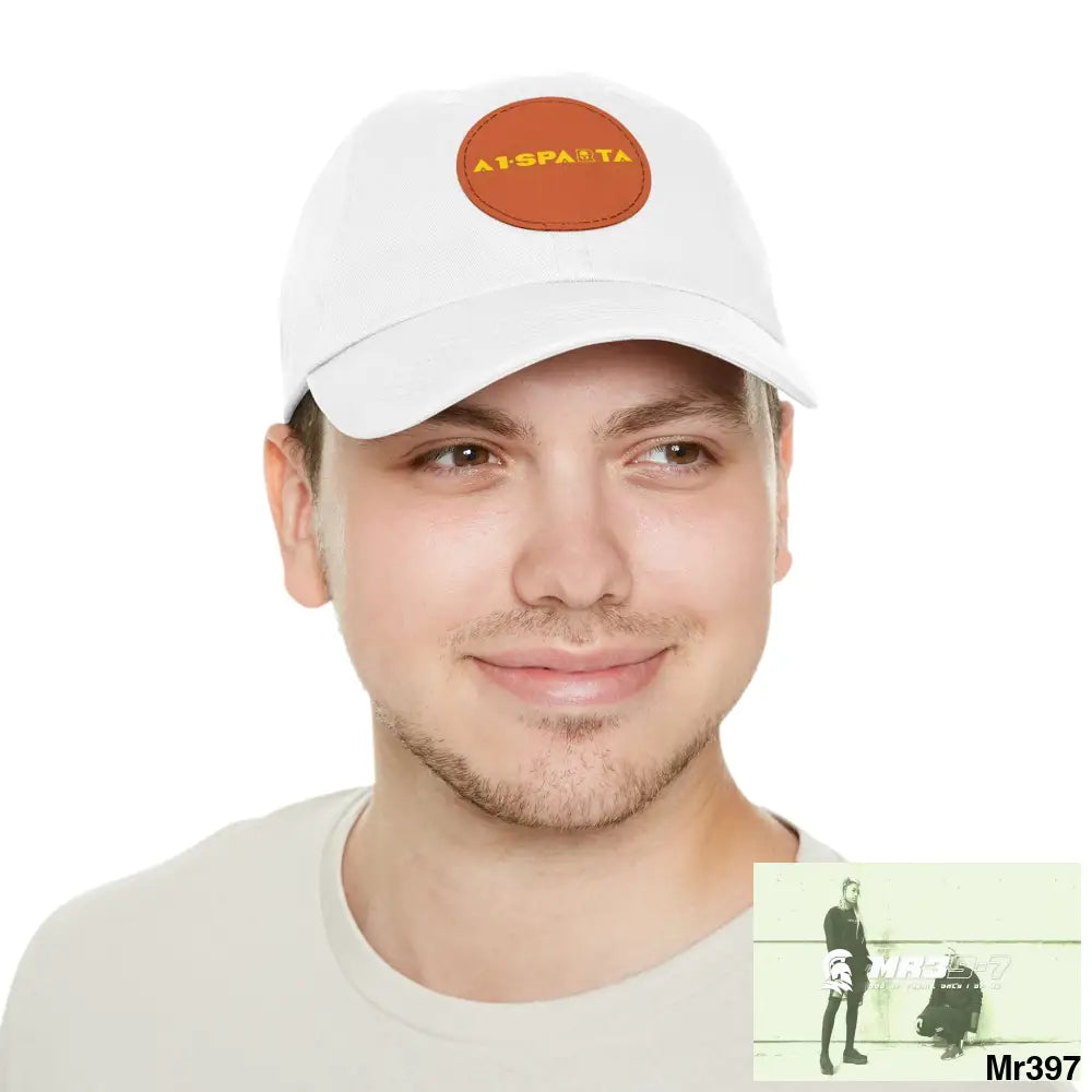 A1.Sparta Dad Hat with Leather Patch (Round) Hats