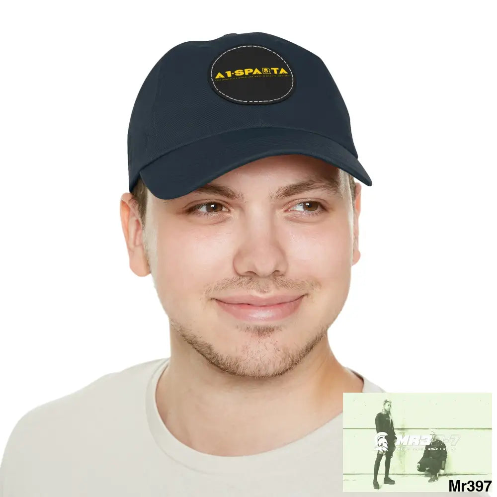 A1.Sparta Dad Hat with Leather Patch (Round) Hats