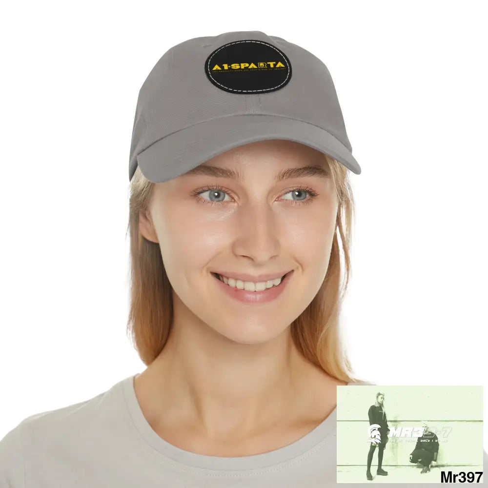 A1.Sparta Dad Hat with Leather Patch (Round) Hats