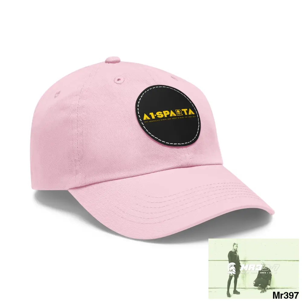 A1.Sparta Dad Hat with Leather Patch (Round) Hats