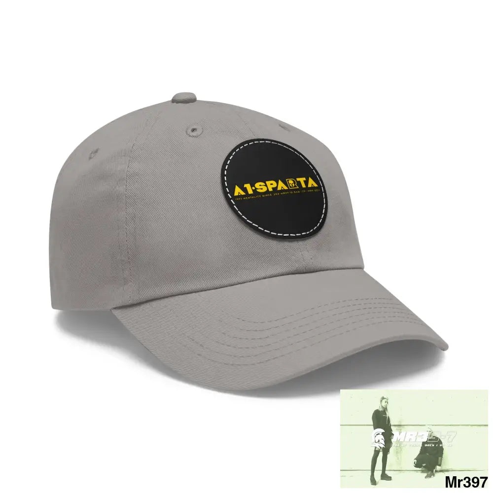 A1.Sparta Dad Hat with Leather Patch (Round) Hats