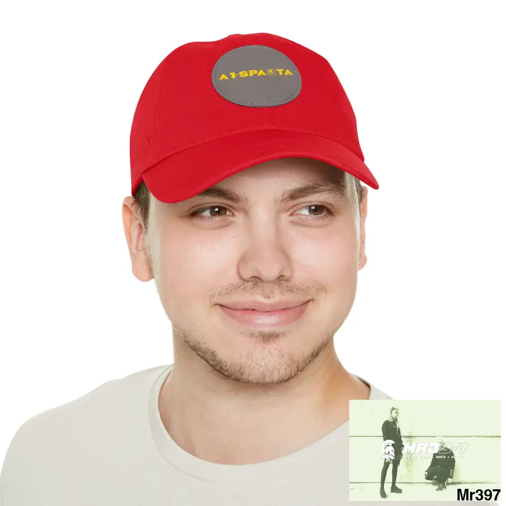 A1.Sparta Dad Hat with Leather Patch (Round) Hats