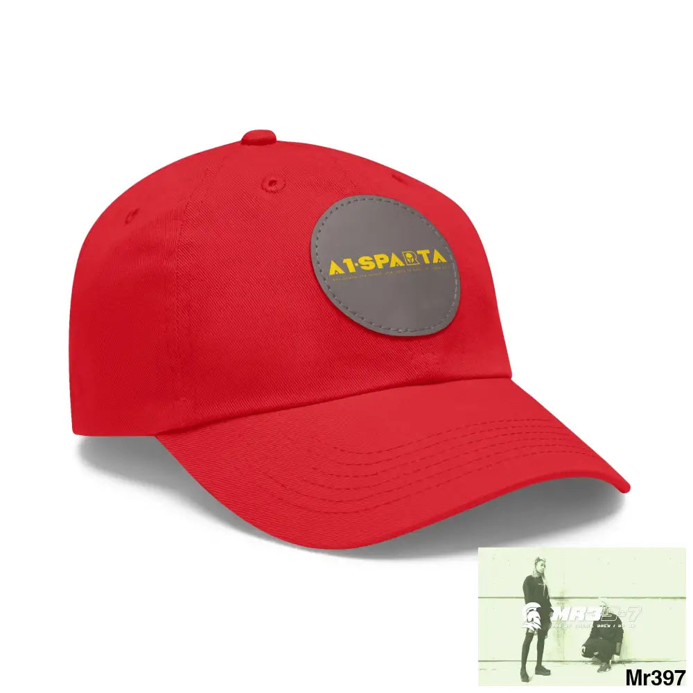 A1.Sparta Dad Hat with Leather Patch (Round) Hats