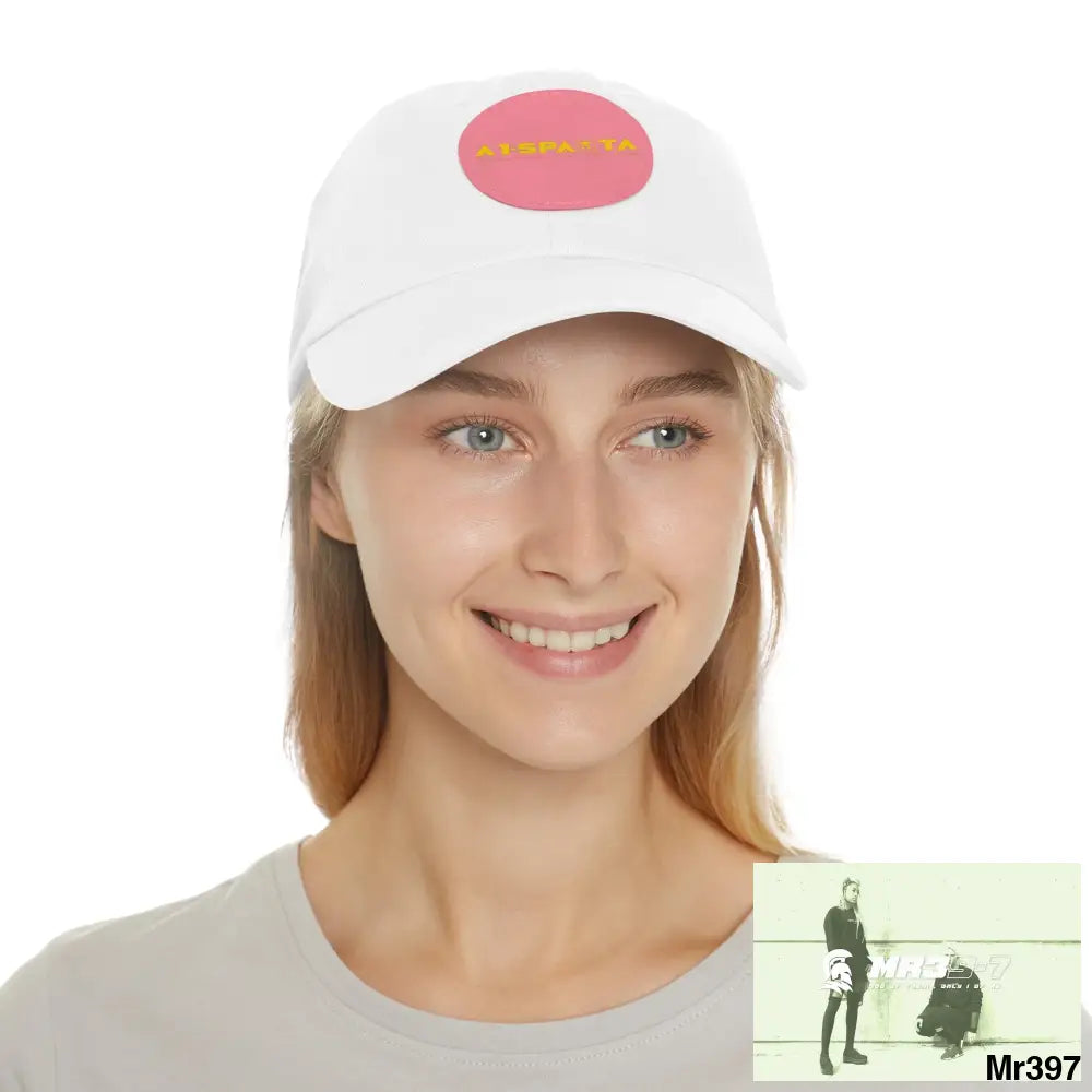 A1.Sparta Dad Hat with Leather Patch (Round) Hats