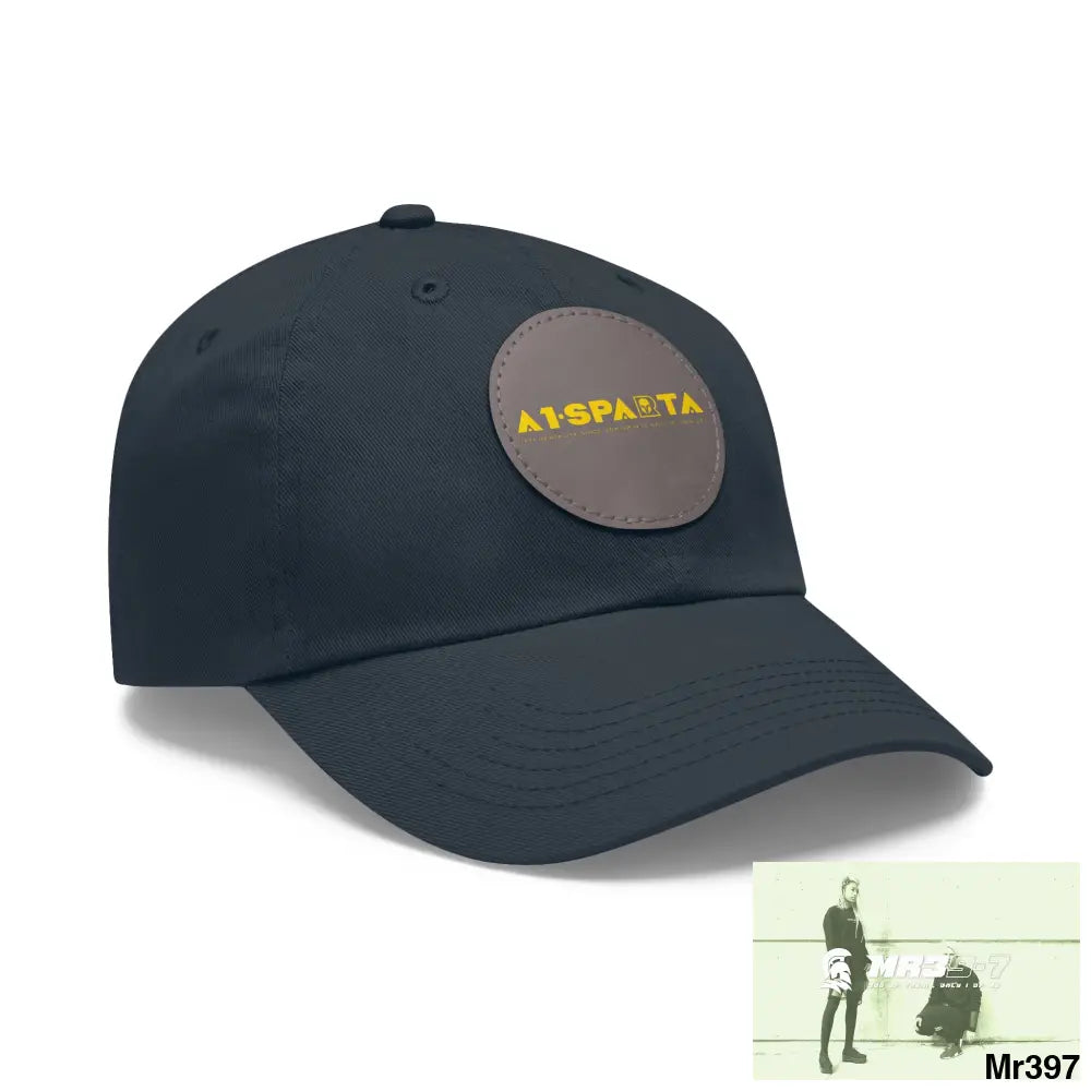 A1.Sparta Dad Hat with Leather Patch (Round) Hats
