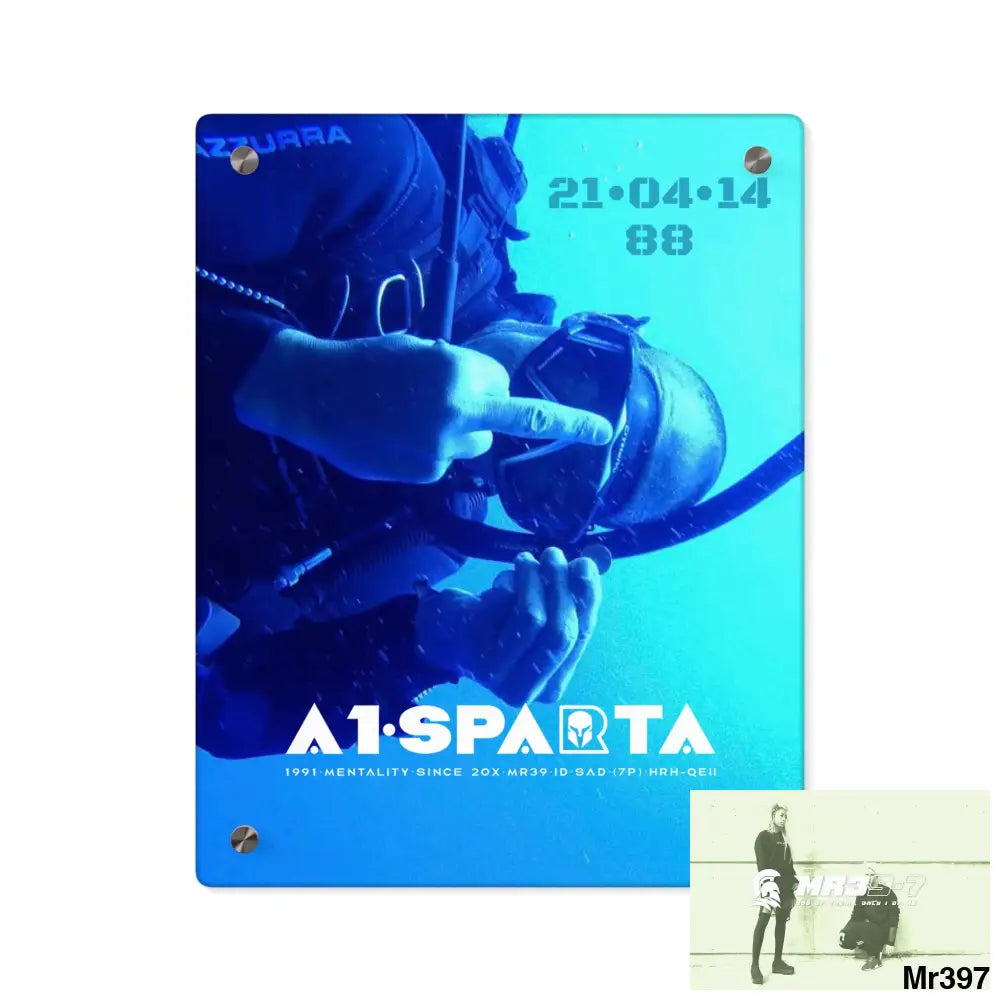 A1-Sparta Dahab Egypt The Blue Hole 2014 HRH QEII Birthday 21/04/14 Acrylic Wall Art Panel 11″ x 14″ (Vertical)