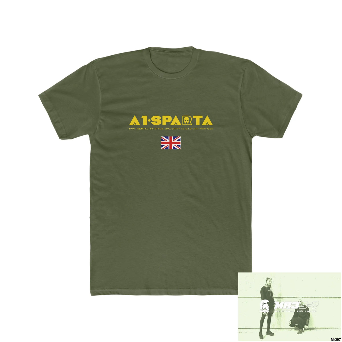 A1-Sparta Dahab In Blind 130 Million Crew Men’s Cotton Crew Tee Solid Military Green / XS T-Shirt