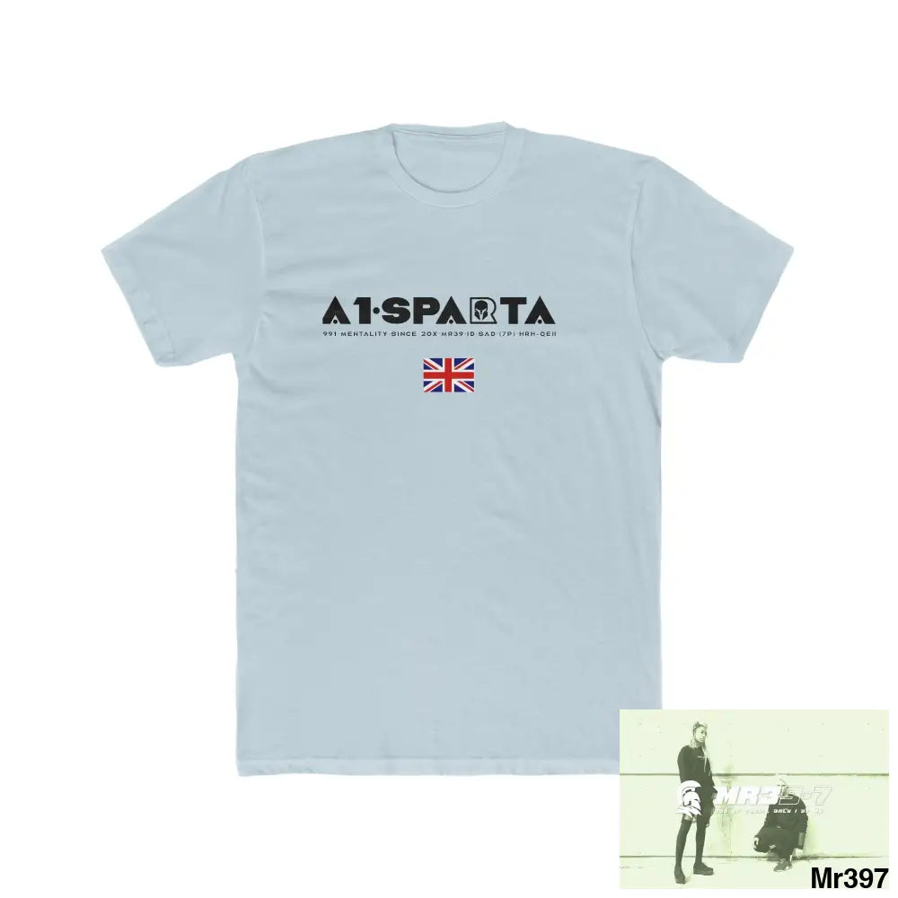 A1-Sparta Dahab In Blind 2014 The 130 Million Crew Men’s Cotton Crew Tee Solid Light Blue / S T-Shirt
