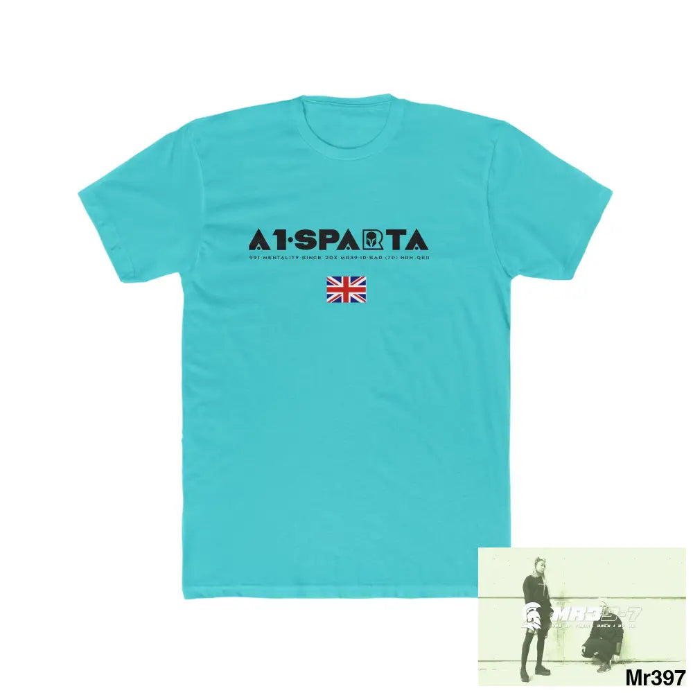 A1-Sparta Dahab In Blind 2014 The 130 Million Crew Men’s Cotton Crew Tee Solid Tahiti Blue / S T-Shirt