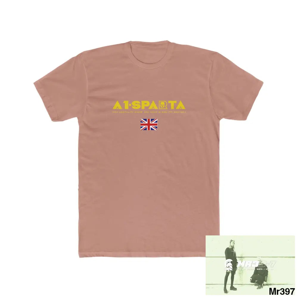A1-Sparta Dahab Men’s Cotton Crew Tee Solid Desert Pink / S T-Shirt