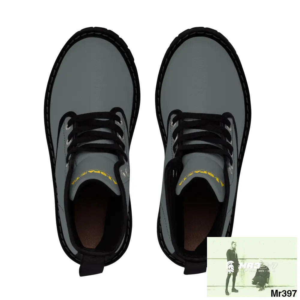 A1-Sparta Dark Grey Canvas Boots AOP Shoes