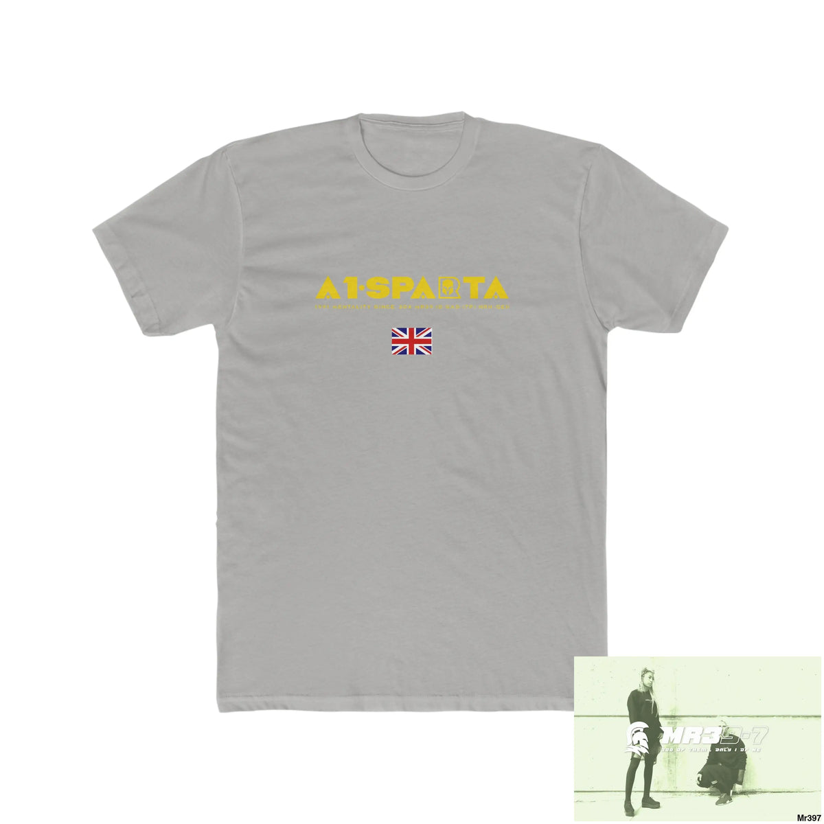 A1-Sparta Drugs back please ? Men’s Cotton Crew Tee Solid Light Grey / S T-Shirt