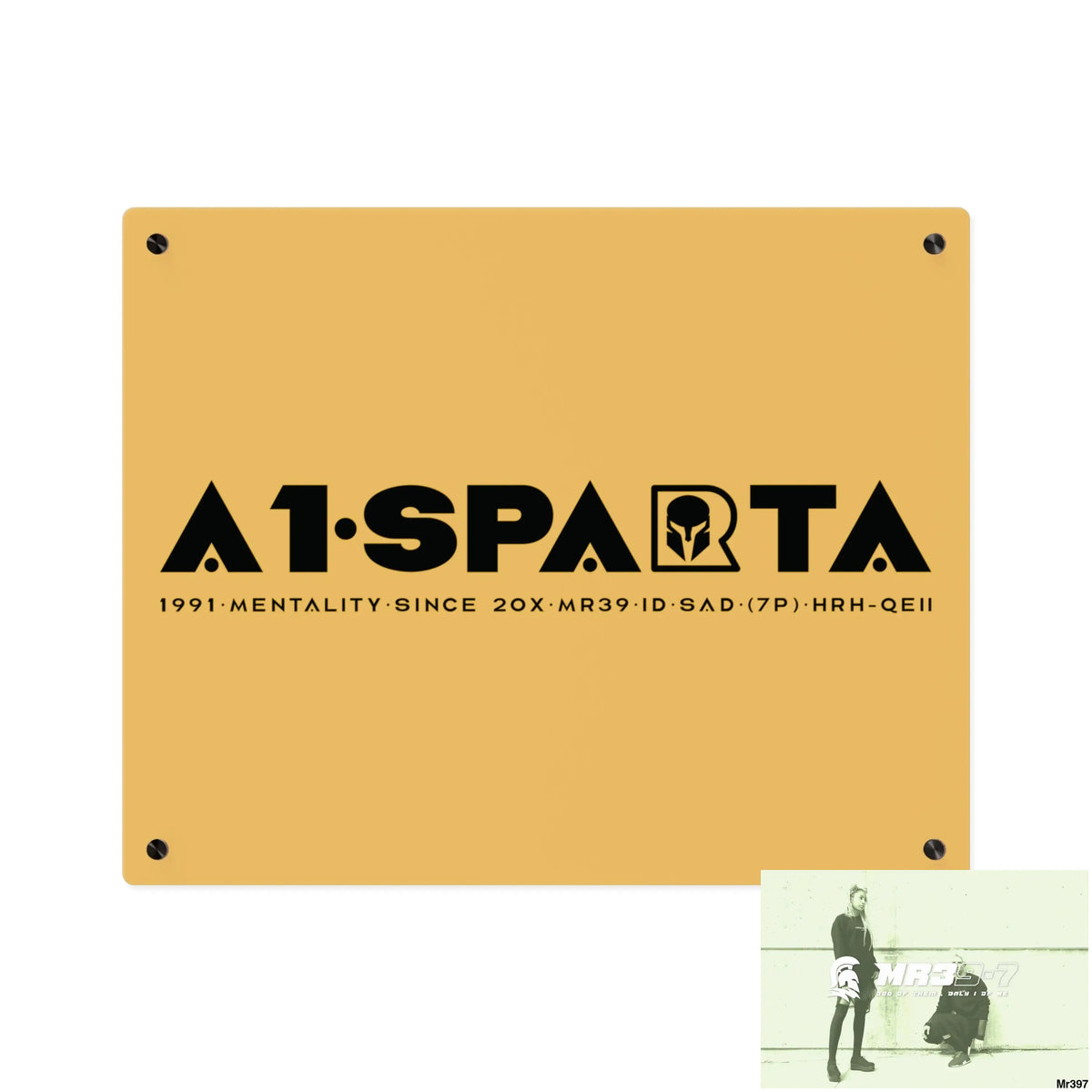 A1 Sparta Edition Acrylic Wall Art Panels 20″ x 16″ (Horizontal) / 0.25’’ Home Decor