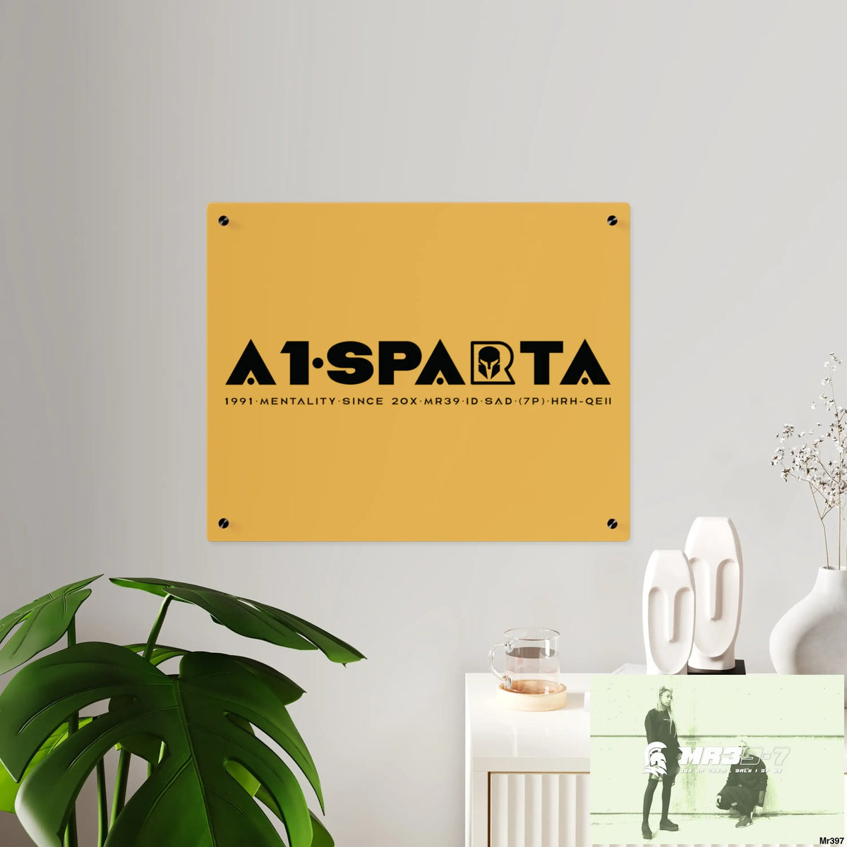 A1 Sparta Edition Acrylic Wall Art Panels 20″ x 16″ (Horizontal) / 0.25’’ Home Decor
