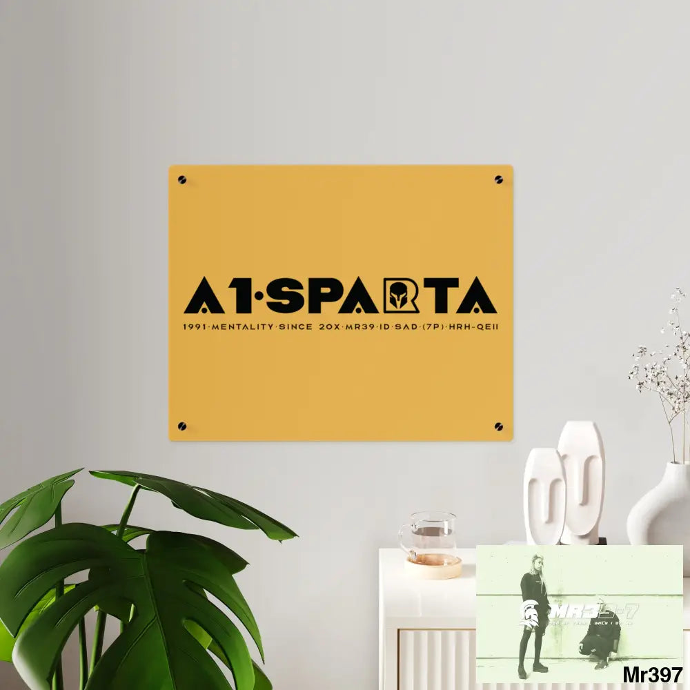A1 Sparta Edition Acrylic Wall Art Panels 20″ x 16″ (Horizontal) / 0.25’’ Home Decor