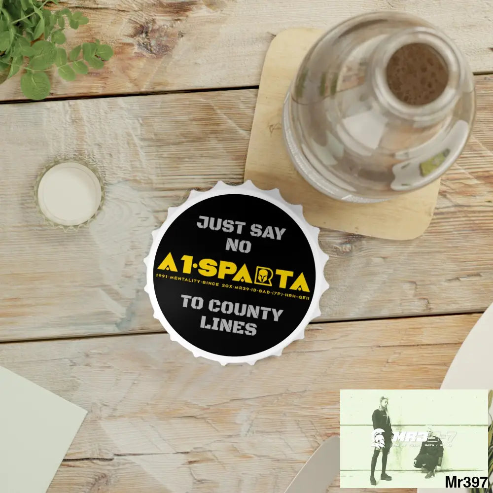A1- Sparta Edition Just Say No To County Lines Bottle Opener One size / White Accessories