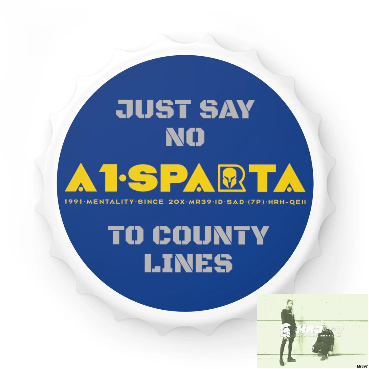 A1- Sparta Edition Just Say No To County Lines Bottle Opener One size / White Accessories