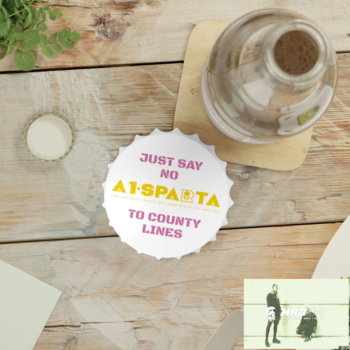 A1- Sparta Edition Just Say No To County Lines Bottle Opener One size / White Accessories