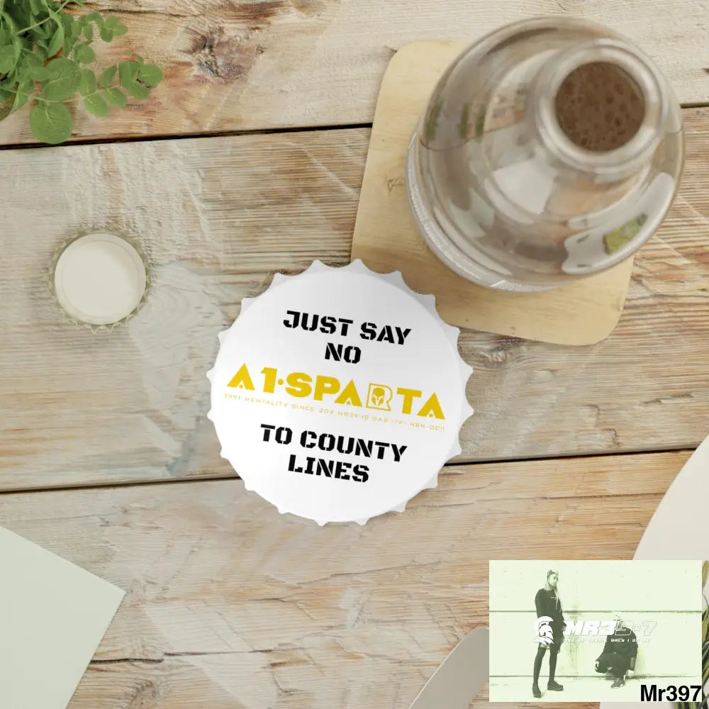 A1- Sparta Edition Just Say No To County Lines Bottle Opener One size / White Accessories