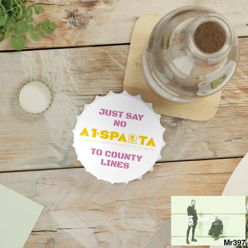 A1- Sparta Edition Just Say No To County Lines Bottle Opener One size / White Accessories