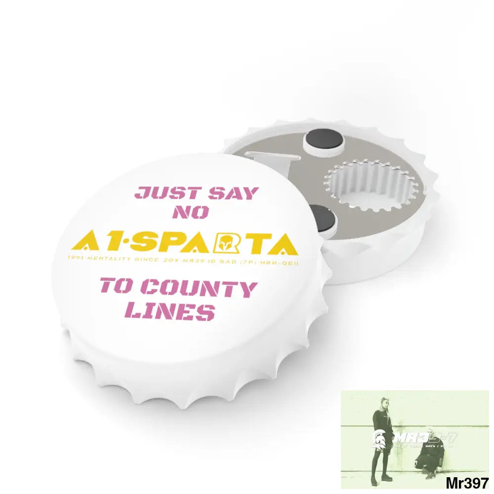 A1- Sparta Edition Just Say No To County Lines Bottle Opener One size / White Accessories