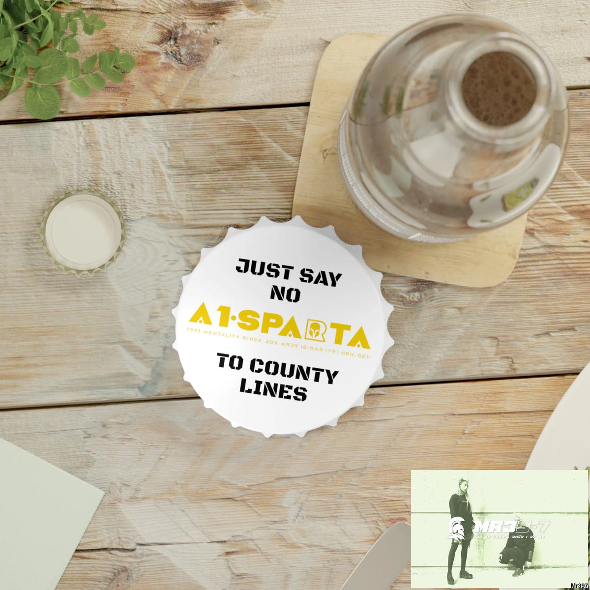 A1- Sparta Edition Just Say No To County Lines Bottle Opener One size / White Accessories