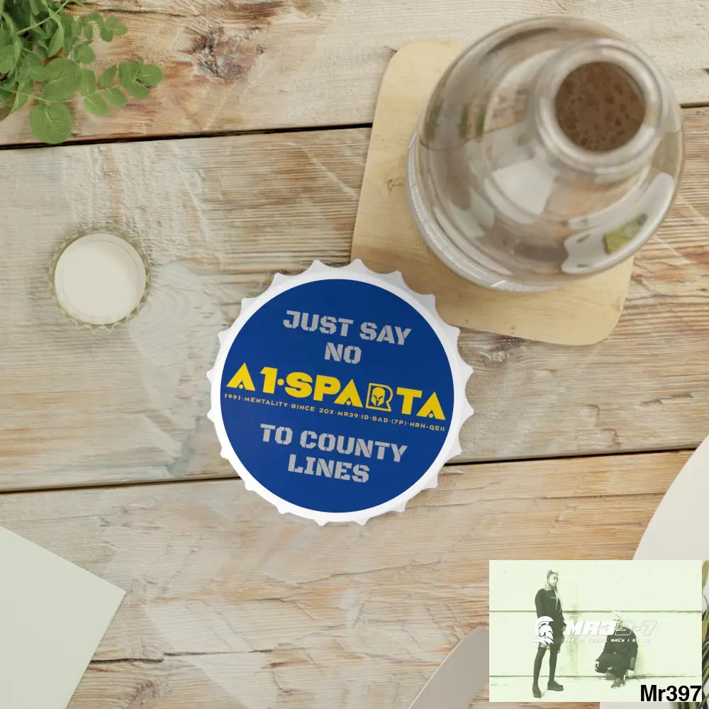 A1- Sparta Edition Just Say No To County Lines Bottle Opener One size / White Accessories