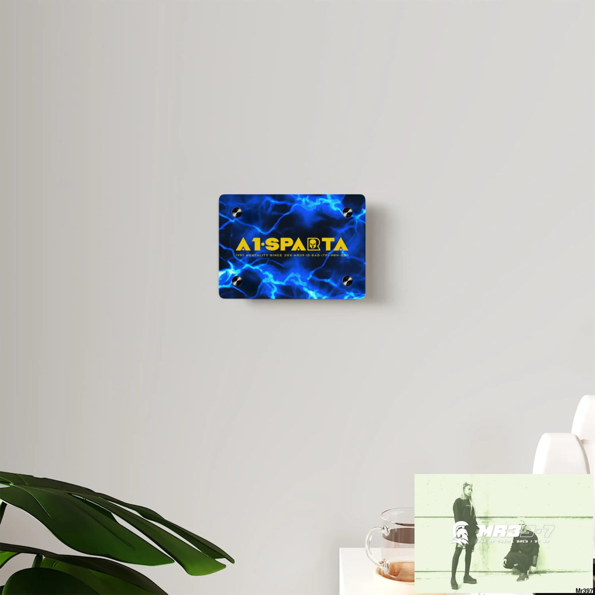 A1-Sparta Electric Blue Acrylic Wall Art Panels Home Decor