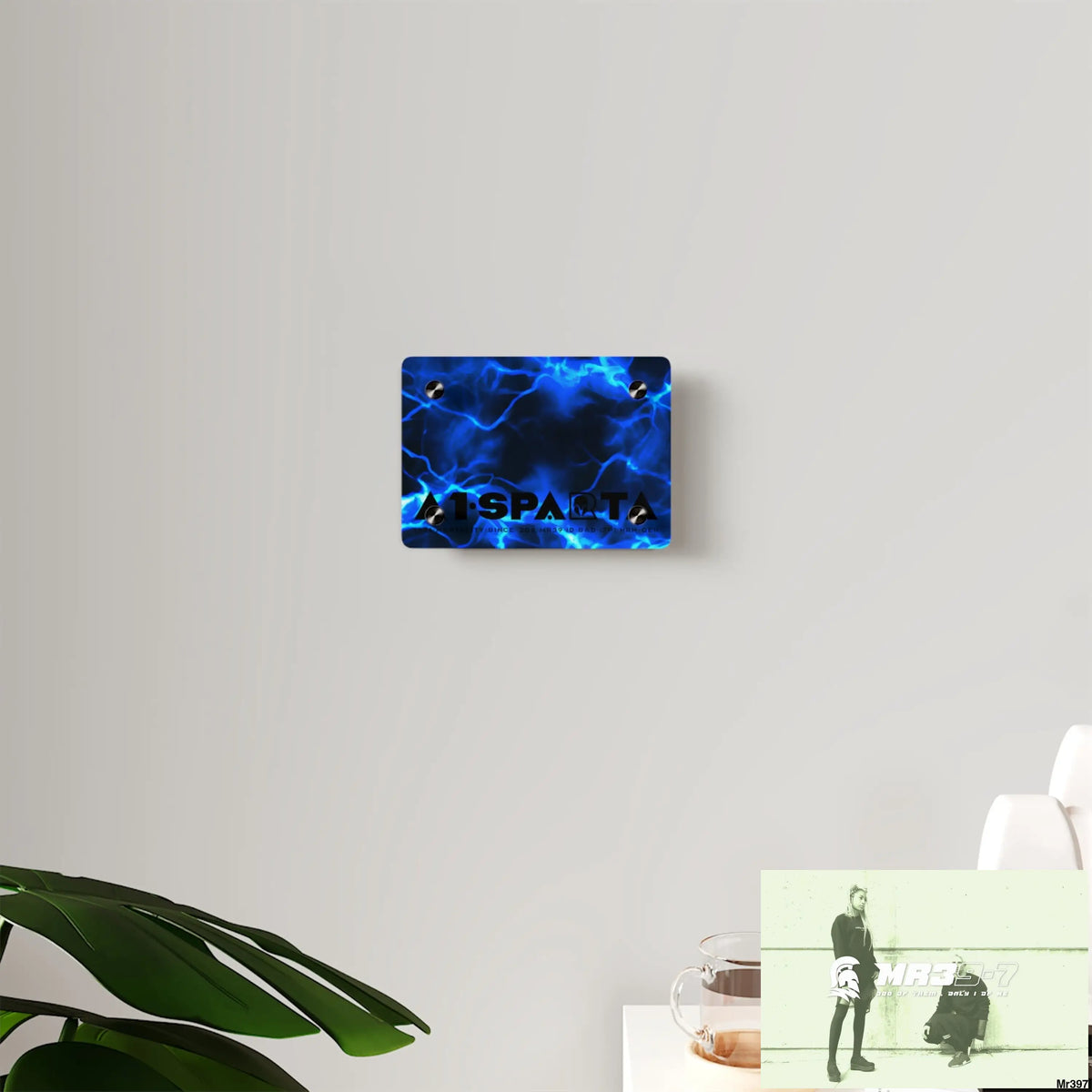 A1-Sparta Electric Blue Acrylic Wall Art Panels Home Decor