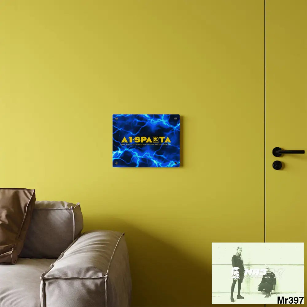 A1-Sparta Electric Blue Acrylic Wall Art Panels Home Decor