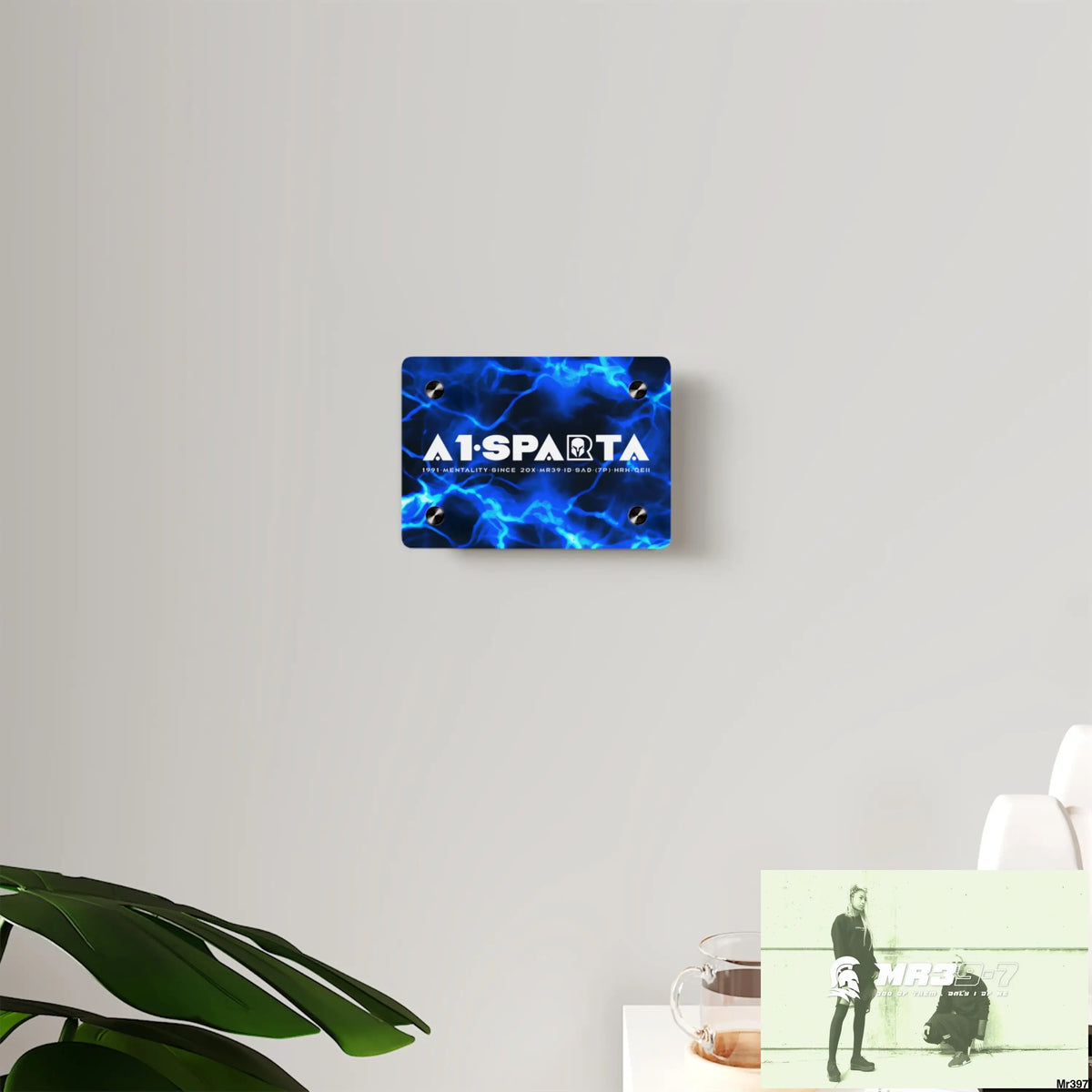 A1-Sparta Electric Blue Acrylic Wall Art Panels Home Decor