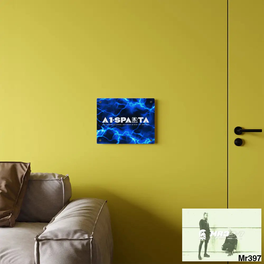 A1-Sparta Electric Blue Acrylic Wall Art Panels Home Decor