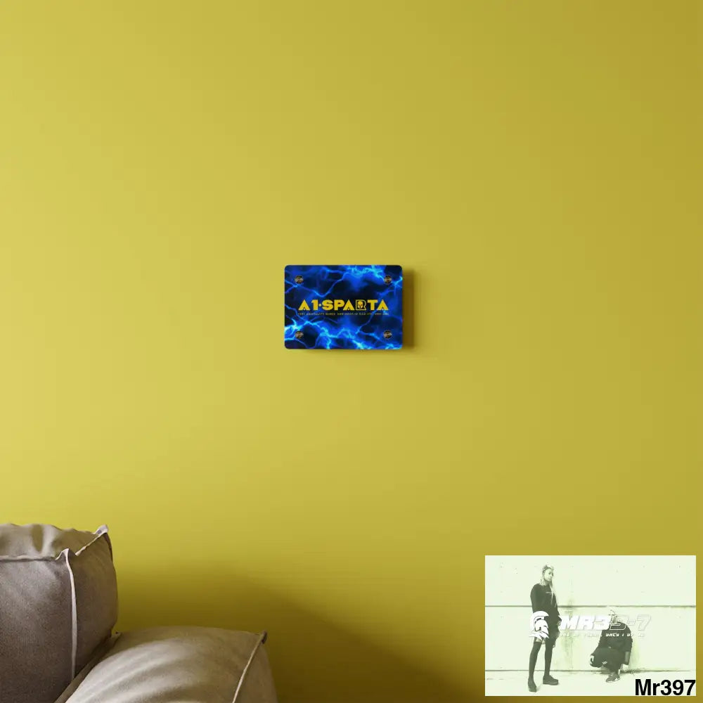 A1-Sparta Electric Blue Acrylic Wall Art Panels Home Decor