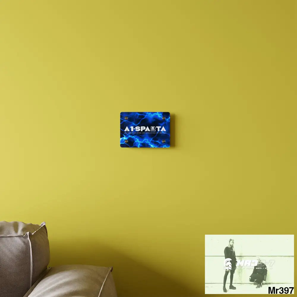 A1-Sparta Electric Blue Acrylic Wall Art Panels Home Decor