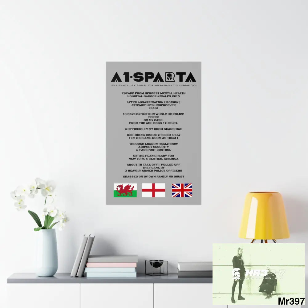 A1-Sparta Escape from Hergest MH Hospital 2013 Matte Vertical Posters Poster