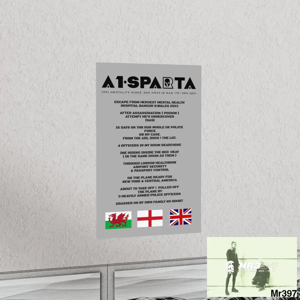 A1-Sparta Escape from Hergest MH Hospital 2013 Matte Vertical Posters Poster