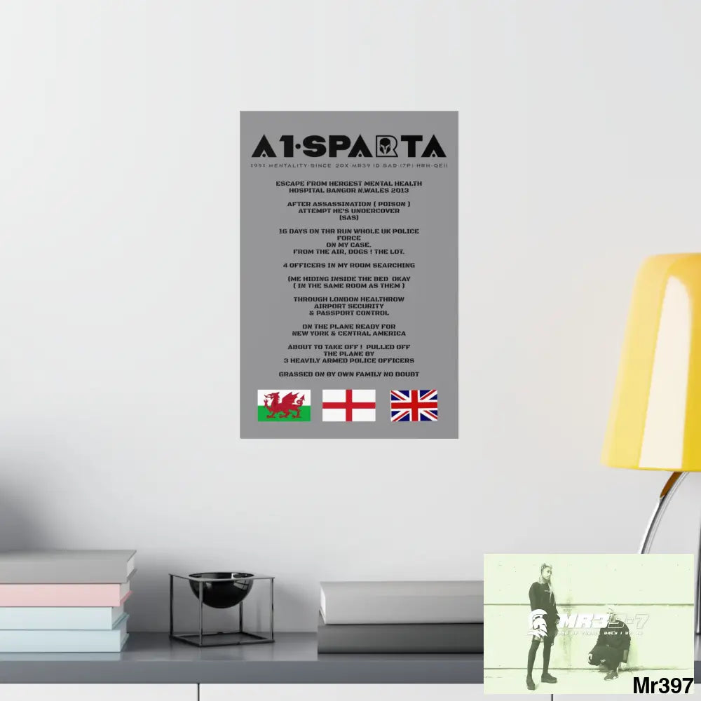 A1-Sparta Escape from Hergest MH Hospital 2013 Matte Vertical Posters Poster